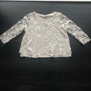 White lace ZARA blouse